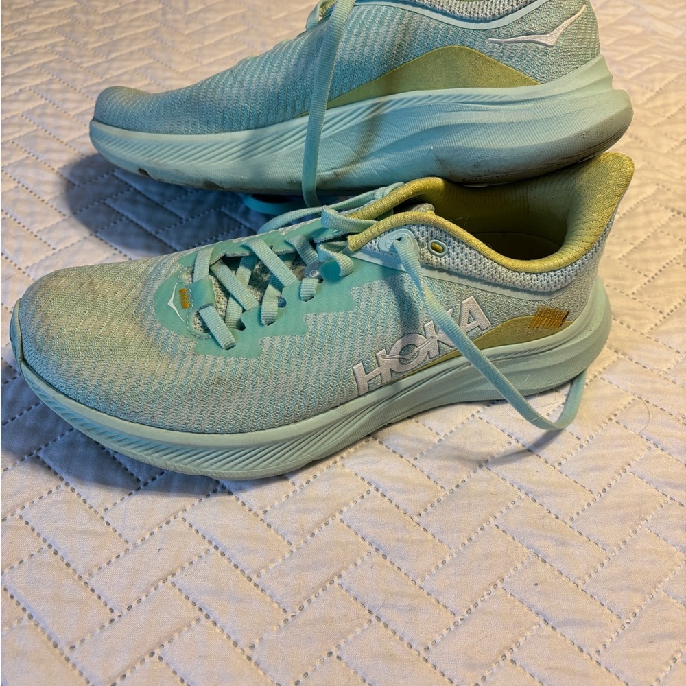 Hoka One One Blue Athletic Shoes with Cushioned Sole